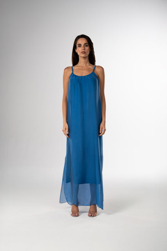 قفطان إيطالي من الحرير القطني باللونين الأسود والأبيض (مجموعة رمضان)