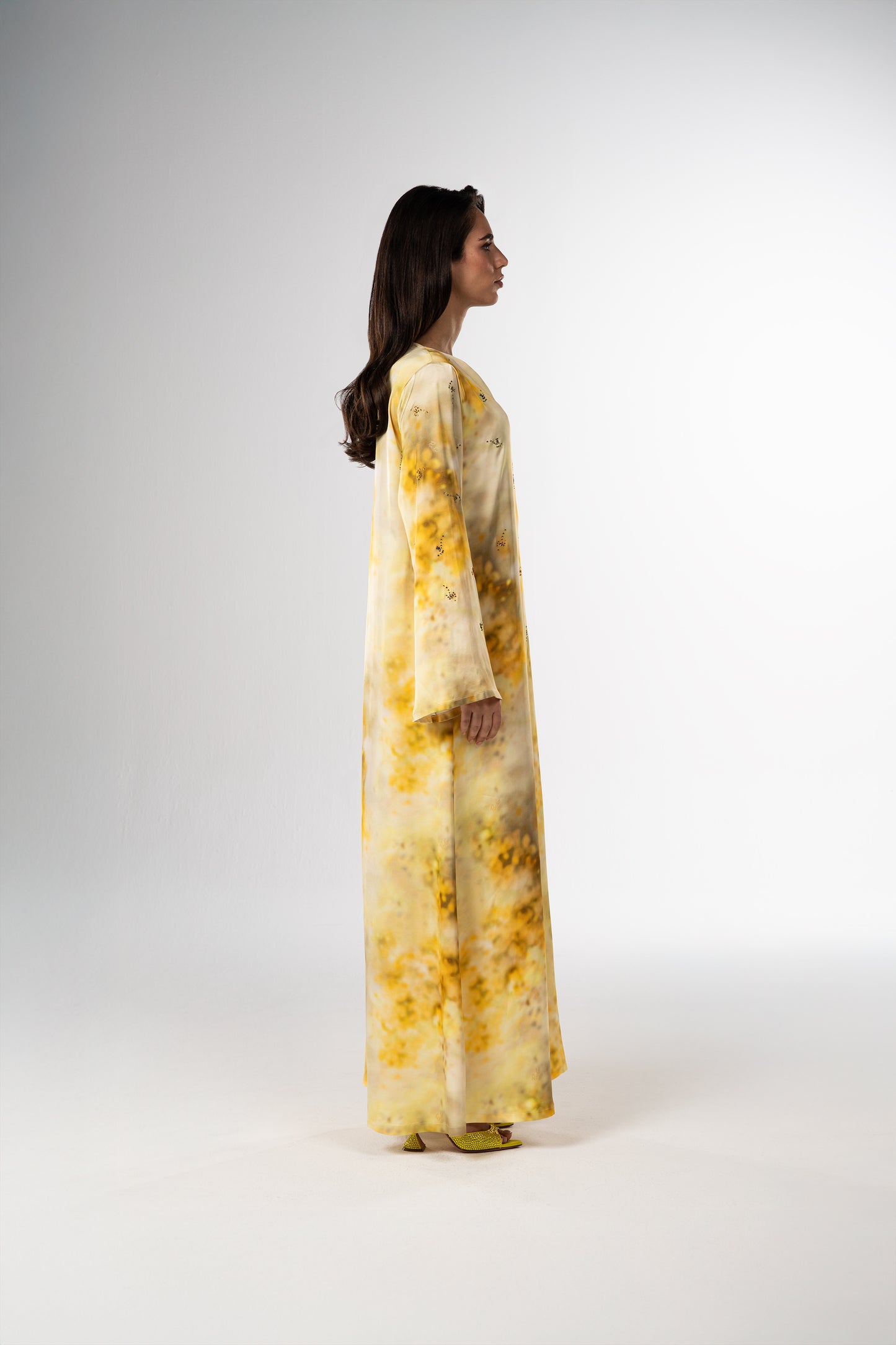 PINKO Italian Original Bright Gold Splash Caftan side