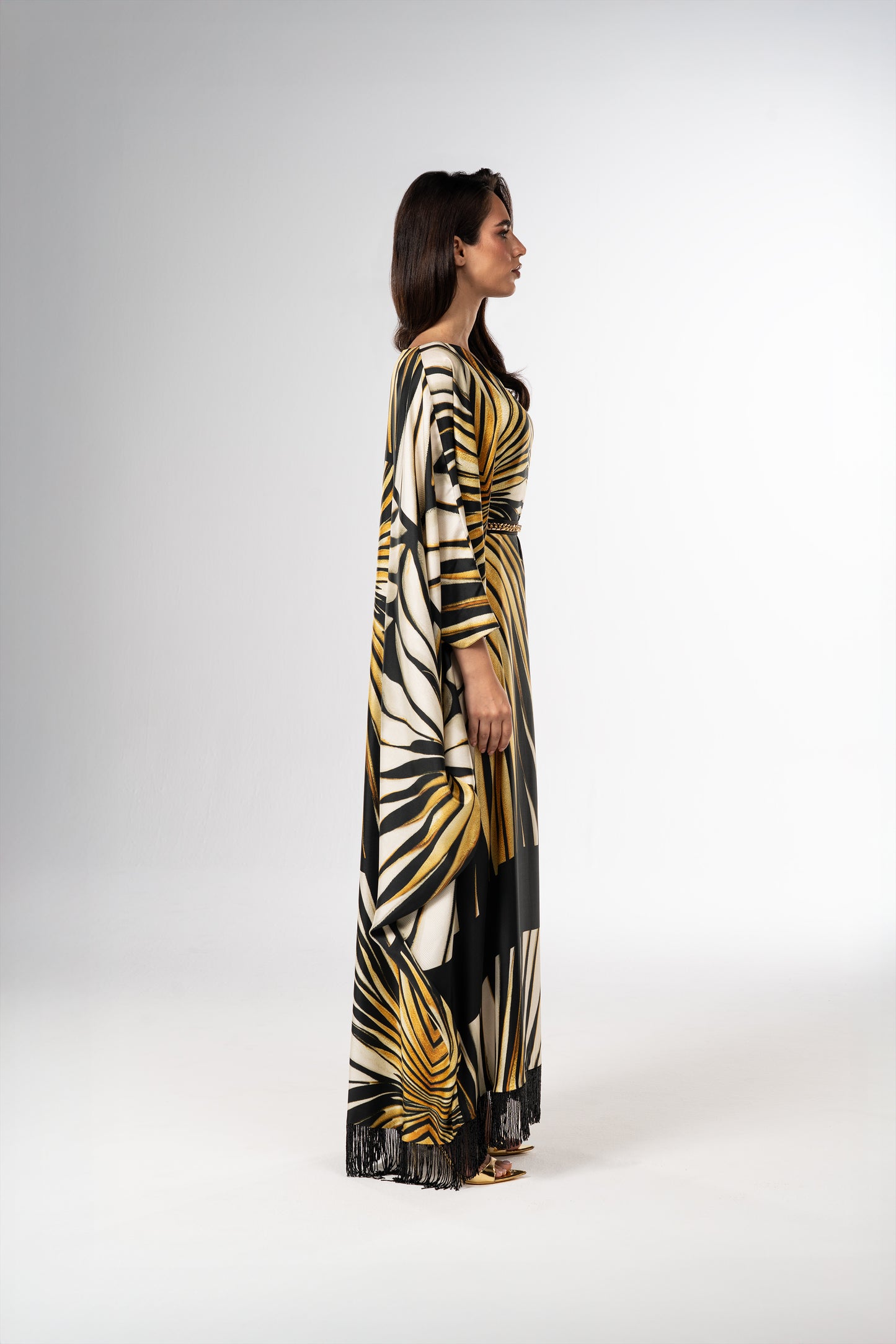 Roberto Cavalli Original Italian Twill Silk Caftan – Limited Edition Handmade side