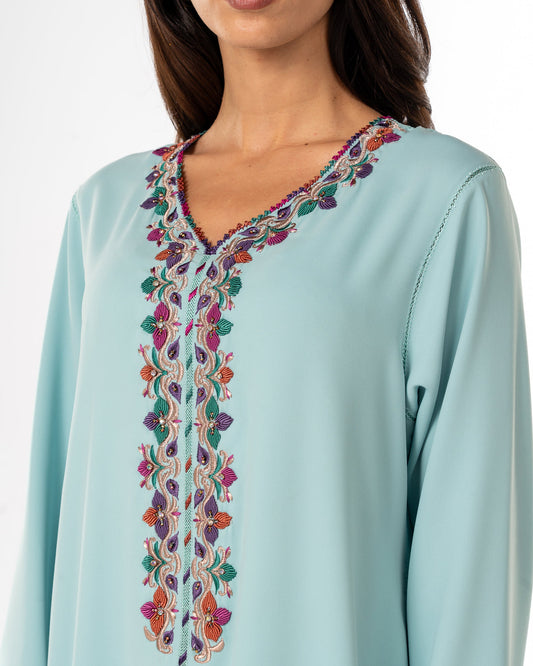 Tiffany Crepe Moroccan Caftan