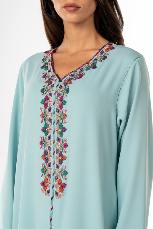 Tiffany Crepe Moroccan Caftan