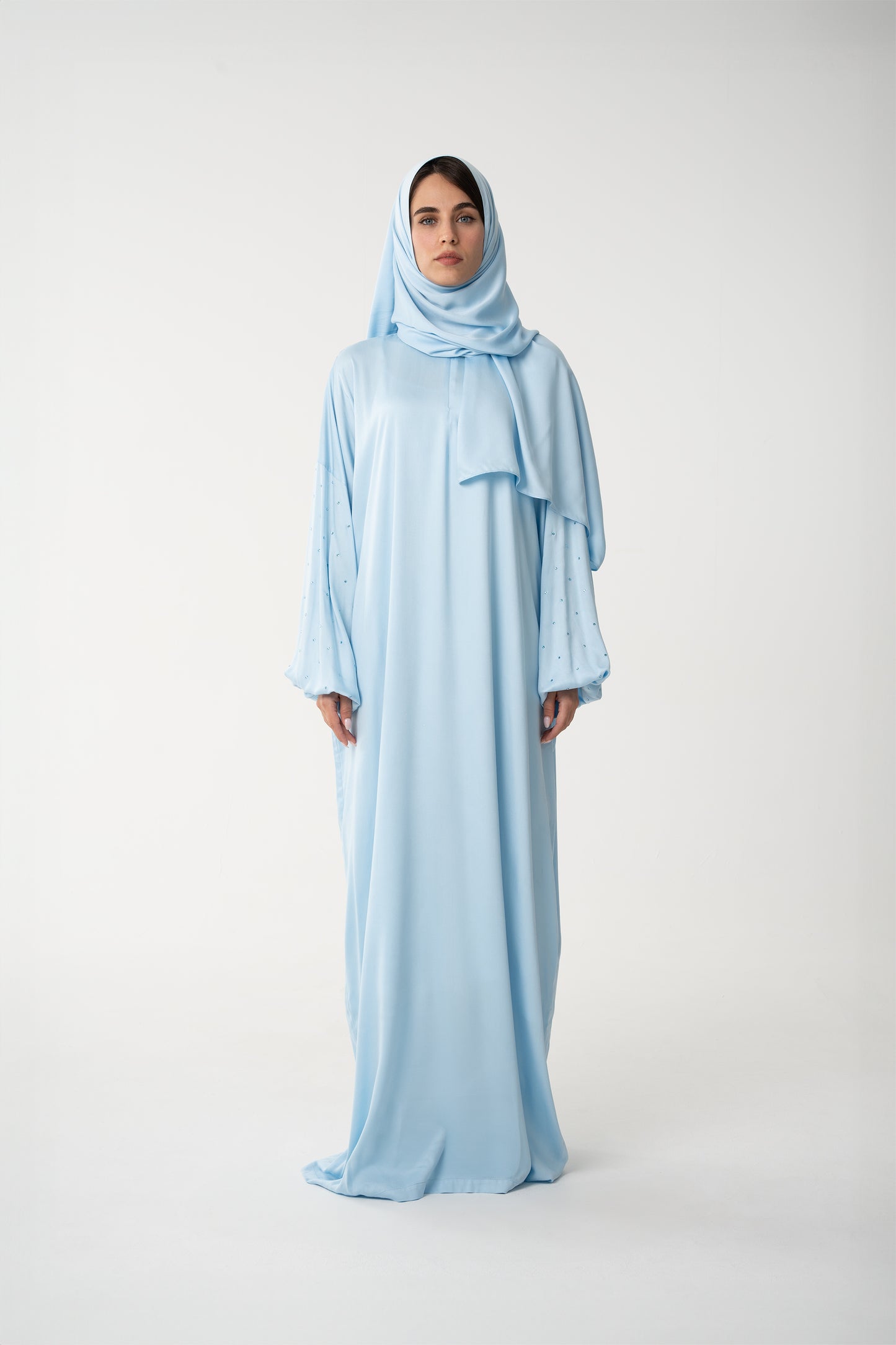 Aquamarine Prayer Robe - House of Caftan