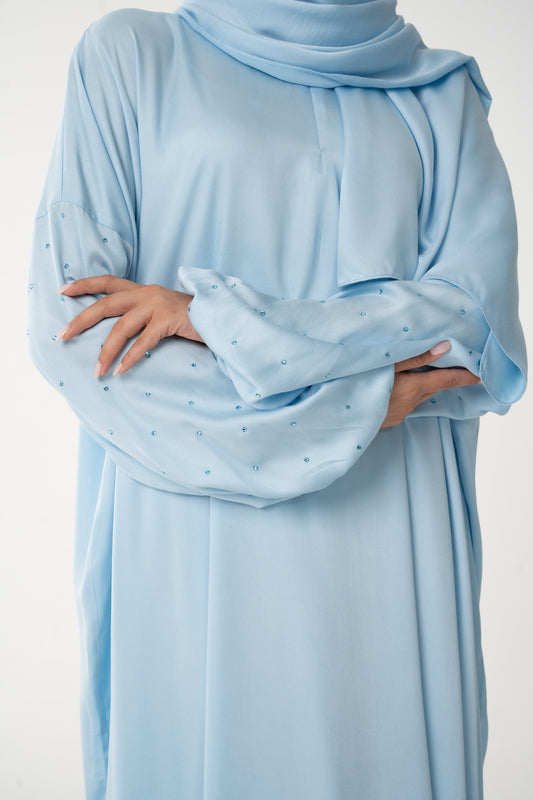 Aquamarine Prayer Robe - House of Caftan