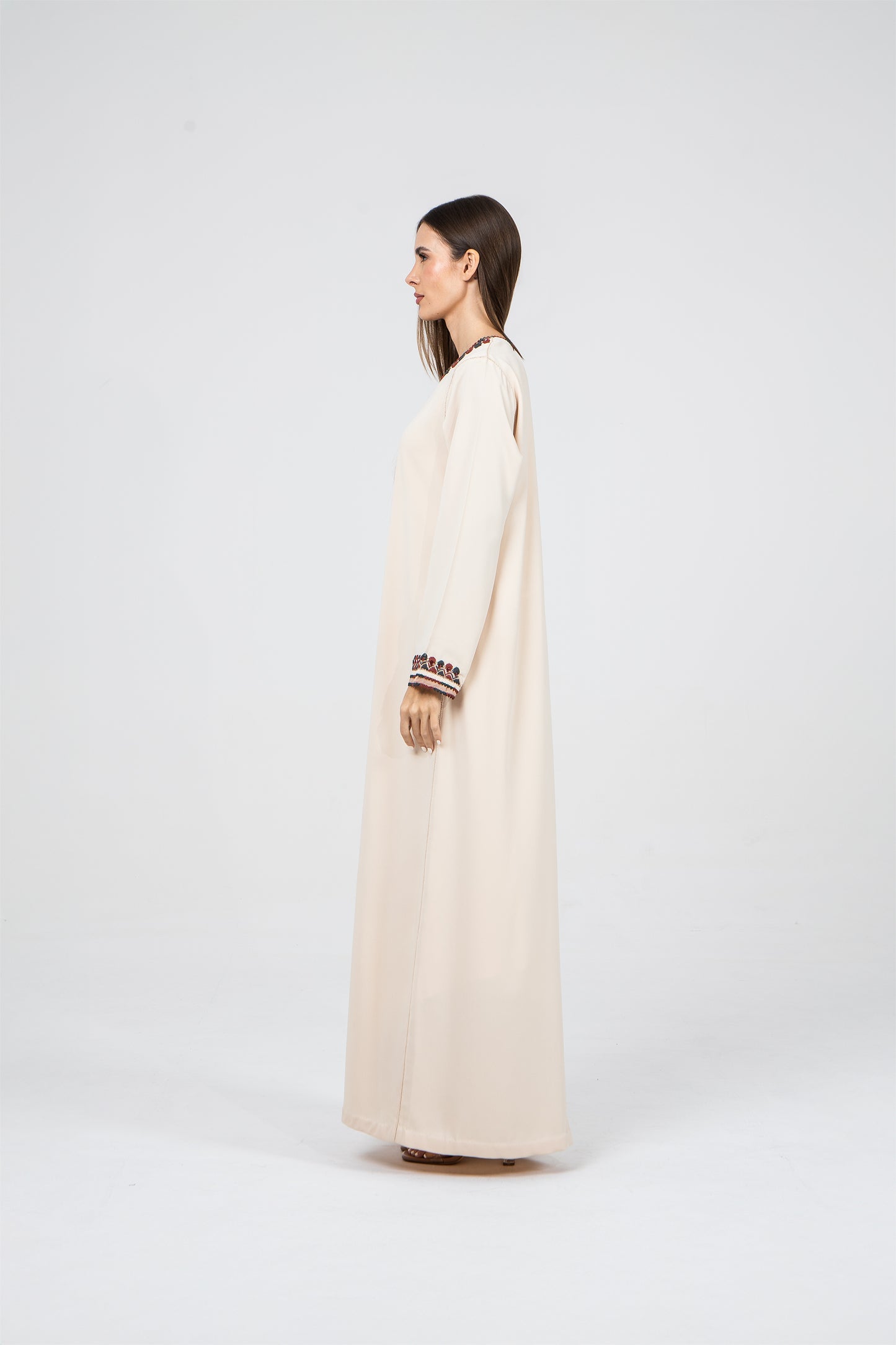 Cream Crepe Caftan