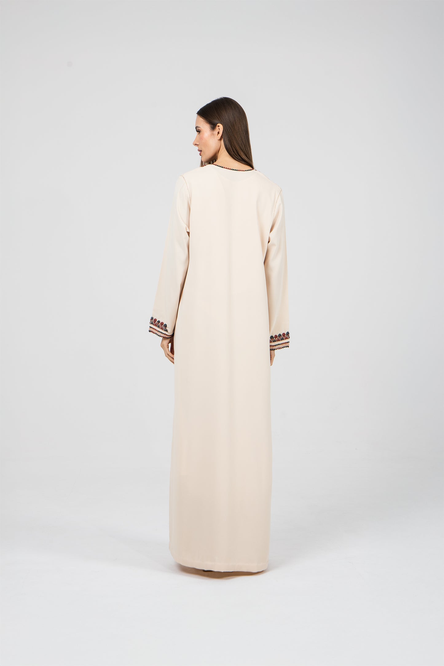 Cream Crepe Caftan