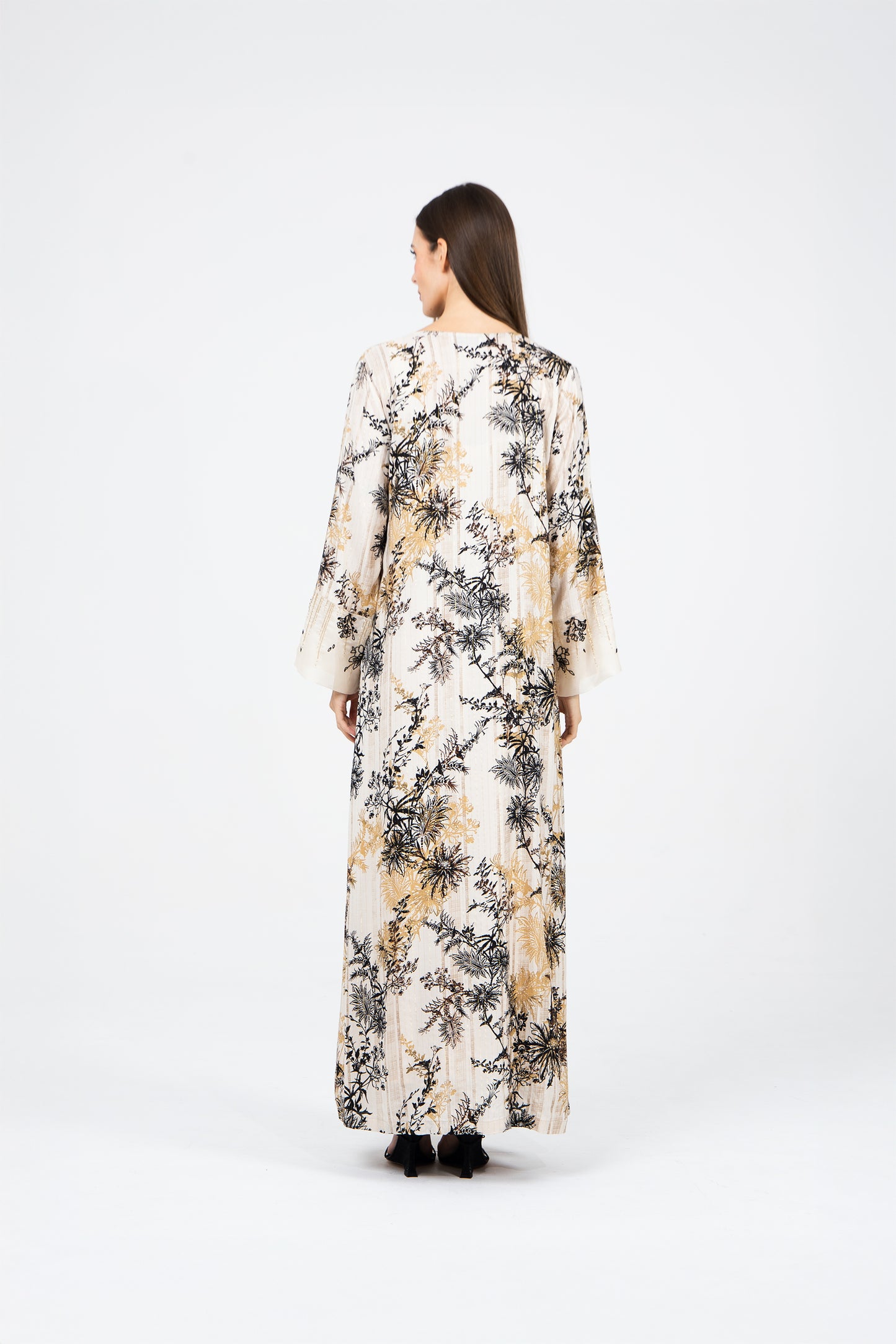 Golden Bloom Italian Viscose Caftan