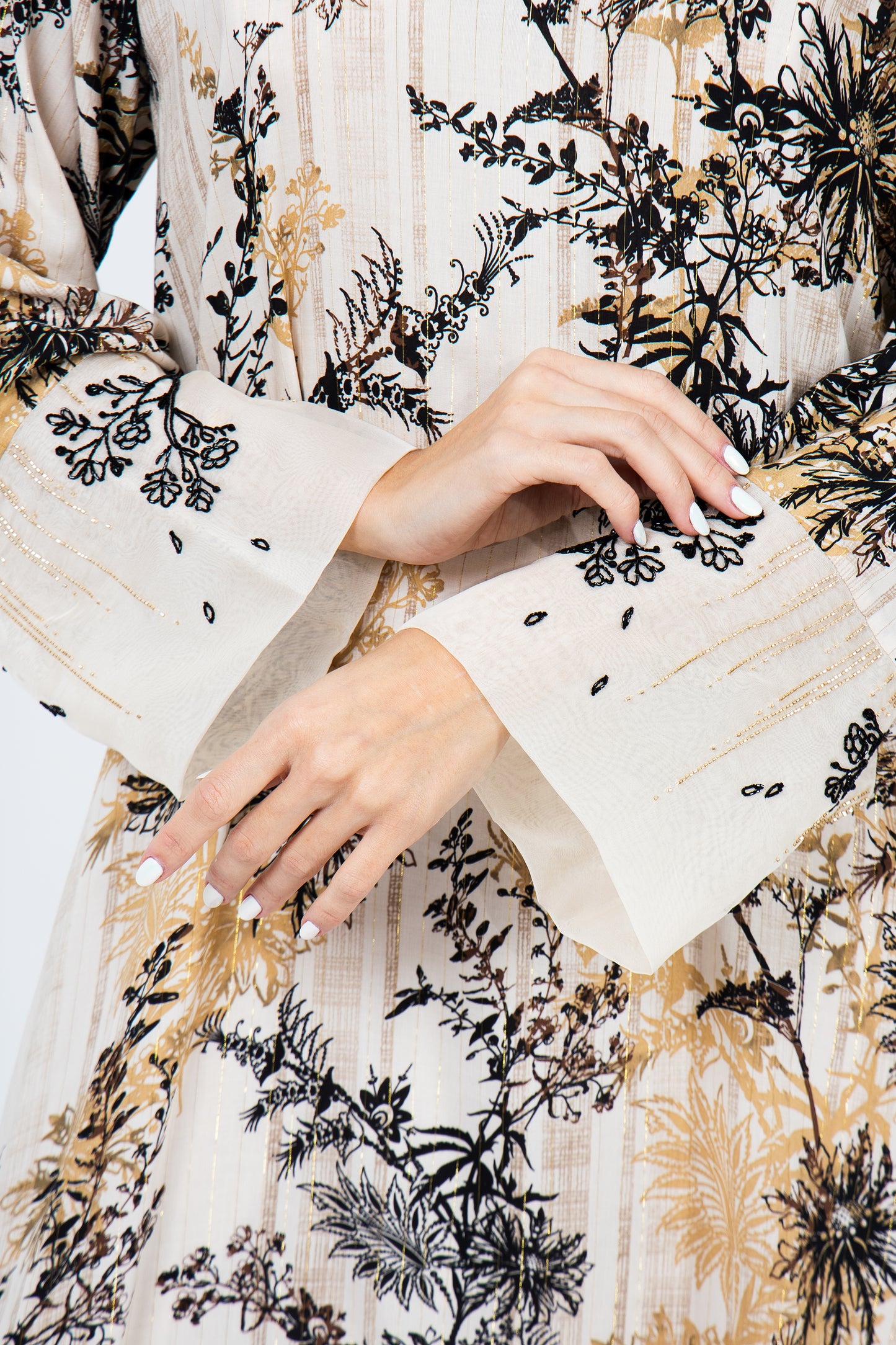 Golden Bloom Italian Viscose Caftan