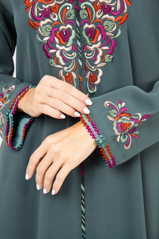 Rainforest Crepe Caftan