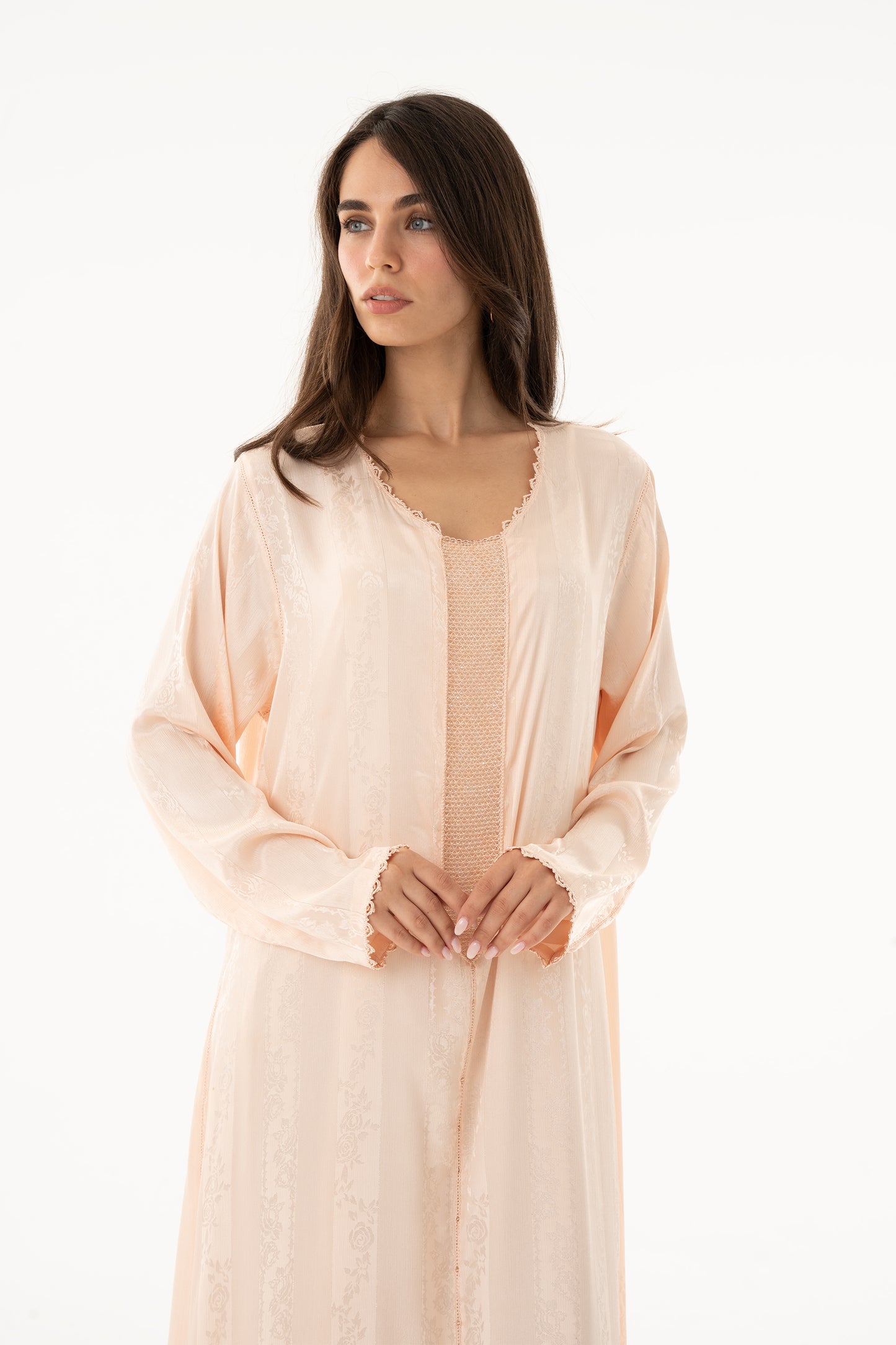 Peach Caftan - House of Caftan