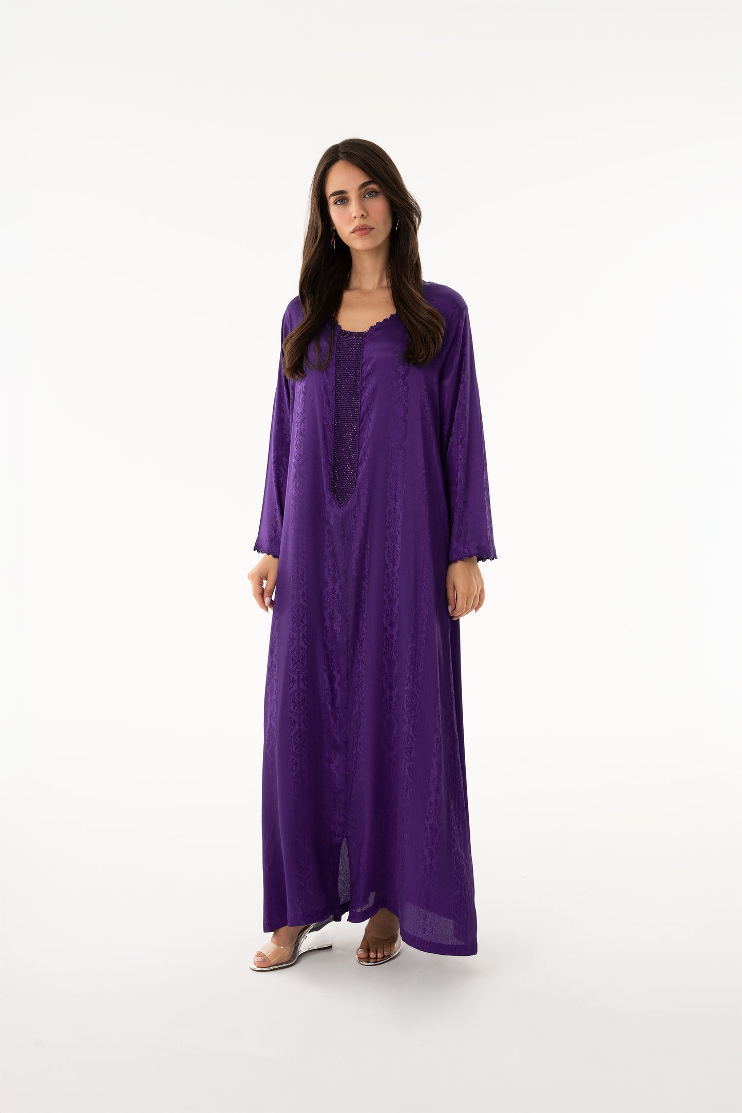 Purple Handmade Caftan - House of Caftan