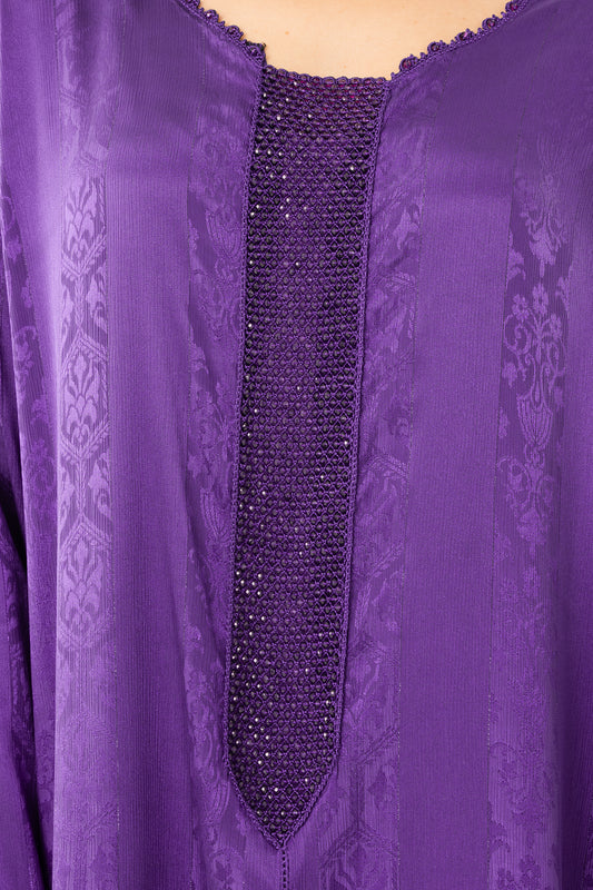 Purple Handmade Caftan - House of Caftan