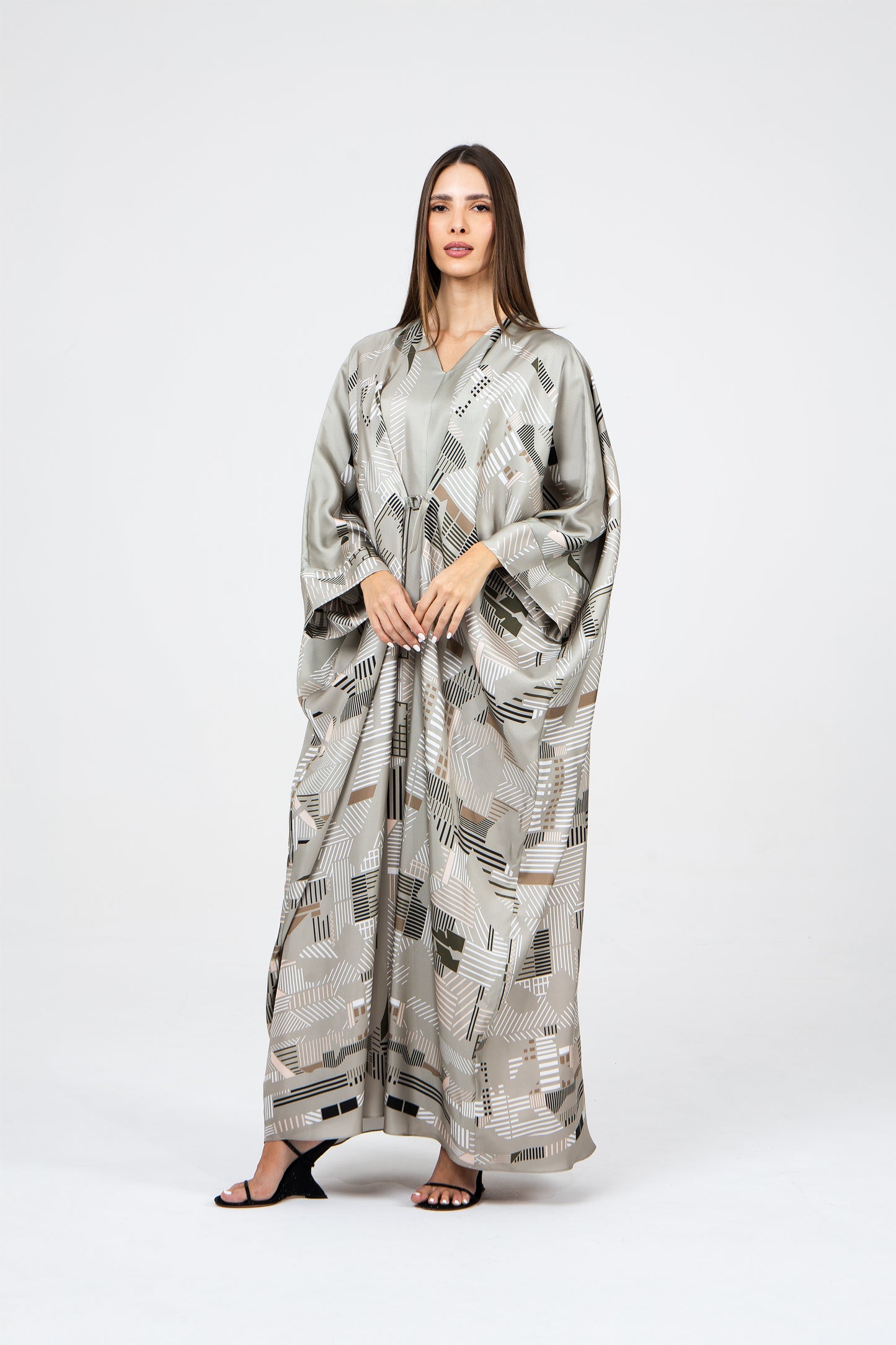 Gray Caftan Hermes Ramadan Evening Wear Collection UAE