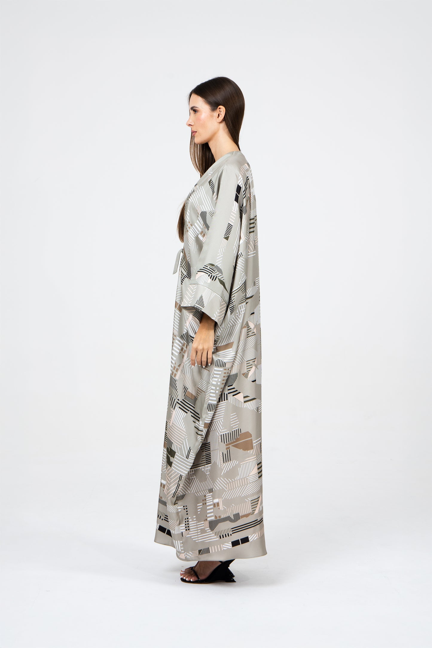 Gray Caftan Hermes Ramadan Evening Wear Collection UAE