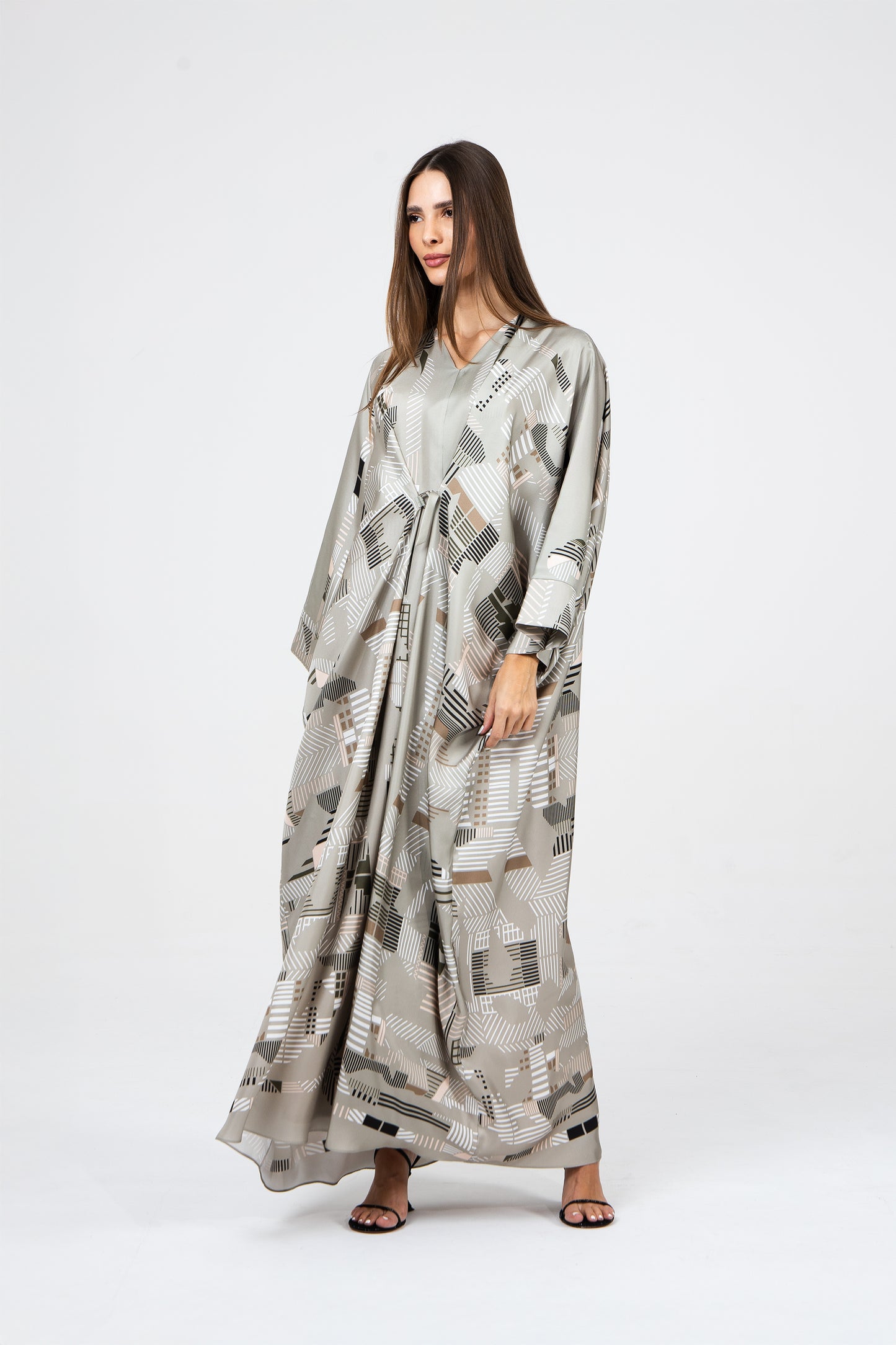 Gray Caftan Hermes Ramadan Evening Wear Collection UAE