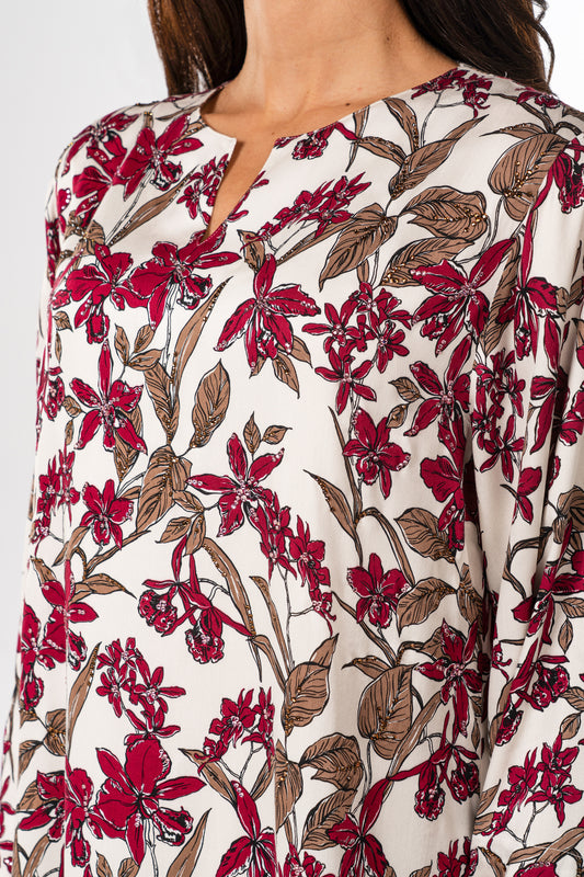 Burgundy Orchid Italian Viscose Satin Caftan with European hotfix Detailing - Handmade Limited Edition