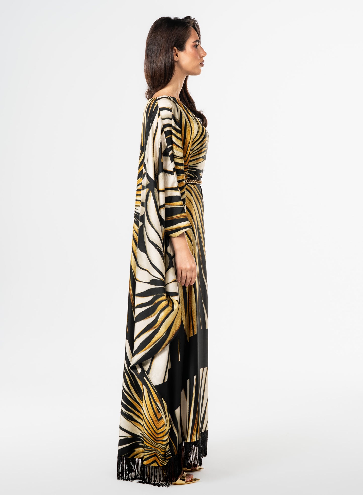 Roberto Cavalli Original Italian Twill Silk Caftan