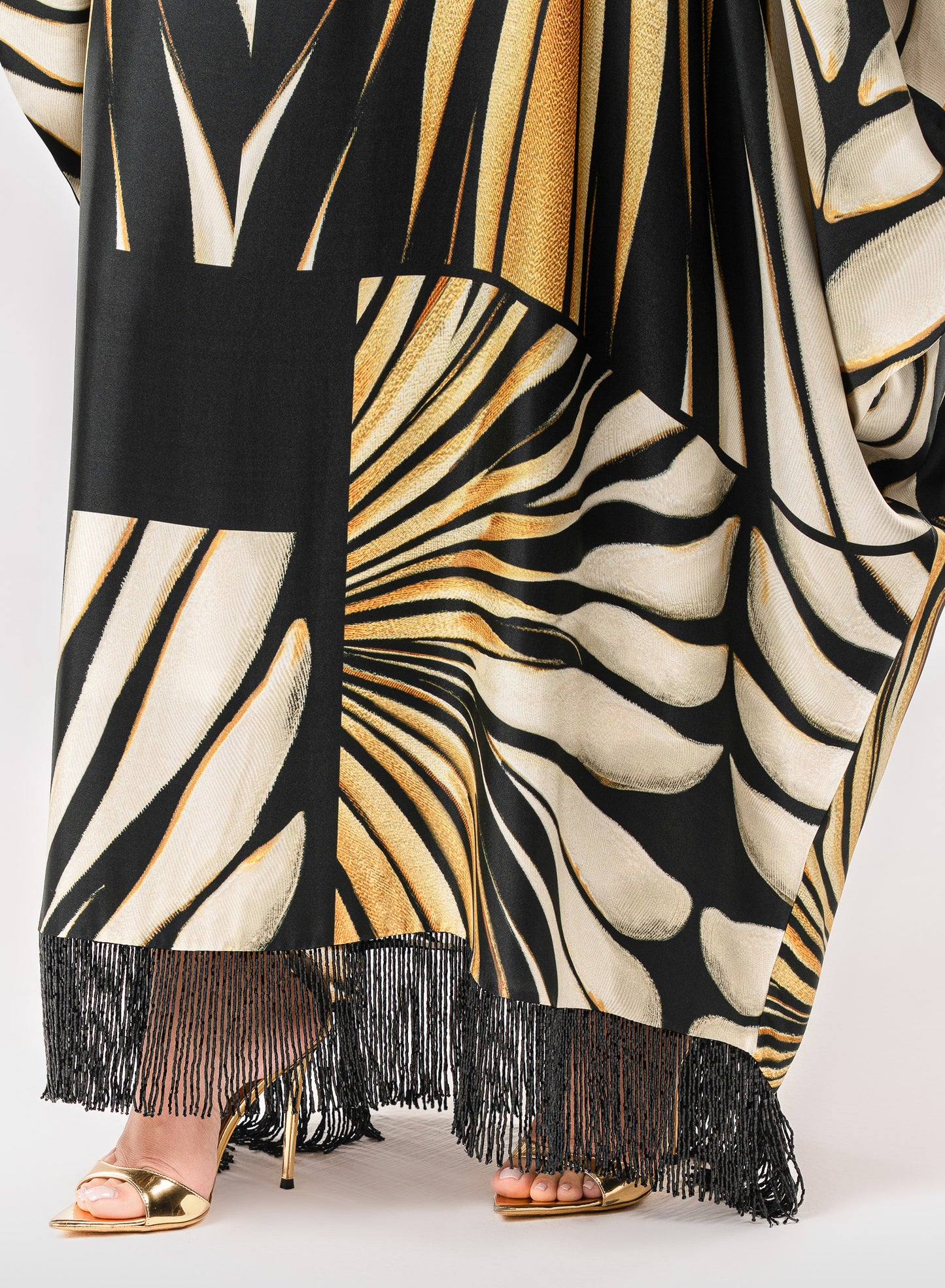 Roberto Cavalli Original Italian Twill Silk Caftan