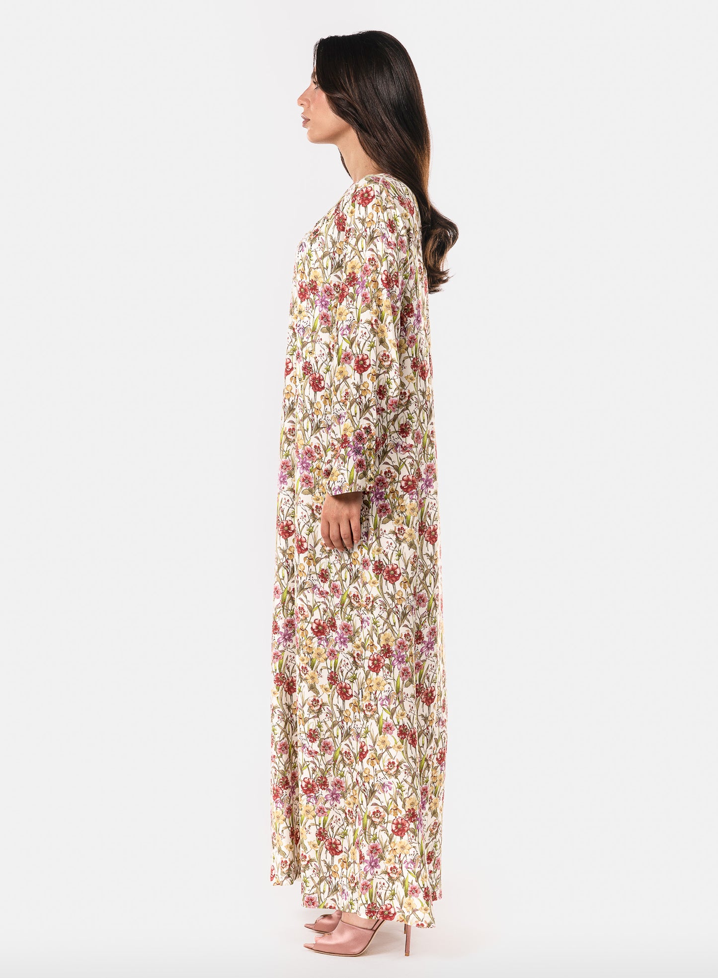 Italian Ivory Garden Viscose Caftan