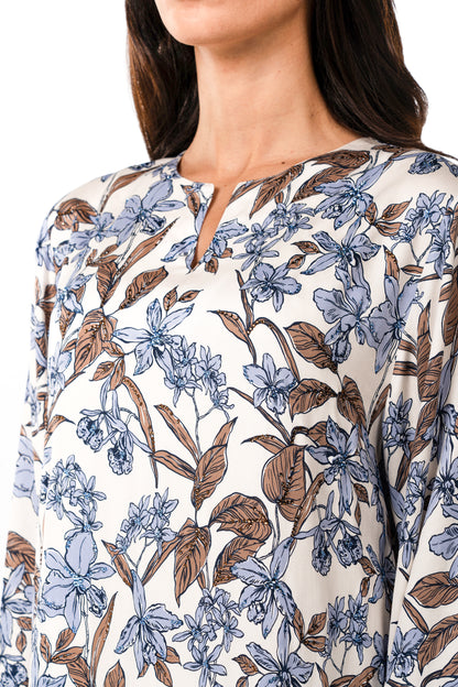 Italian Azure Bloom Viscose Caftan