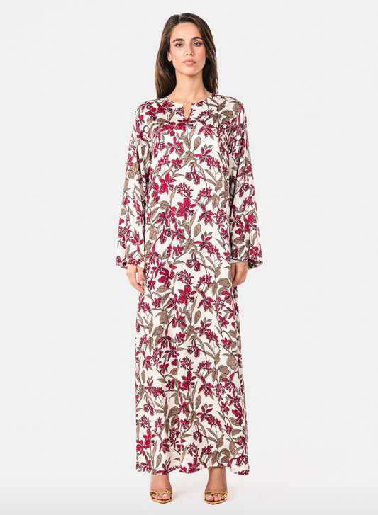 Italian Burgundy Orchid Viscose Caftan