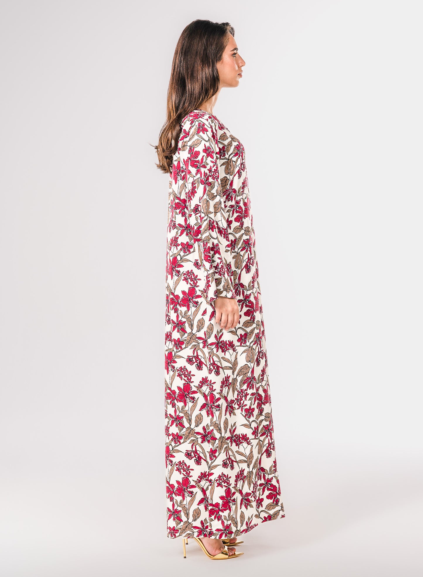 Italian Burgundy Orchid Viscose Caftan