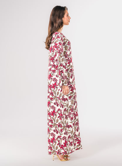 Italian Burgundy Orchid Viscose Caftan