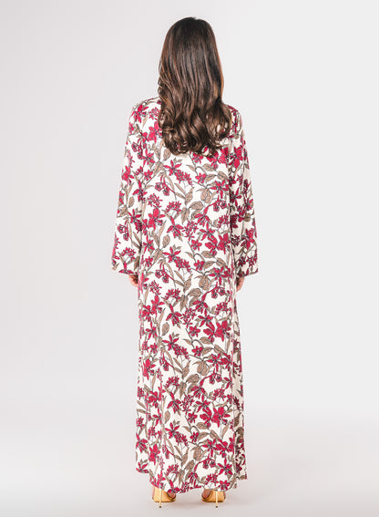 Italian Burgundy Orchid Viscose Caftan