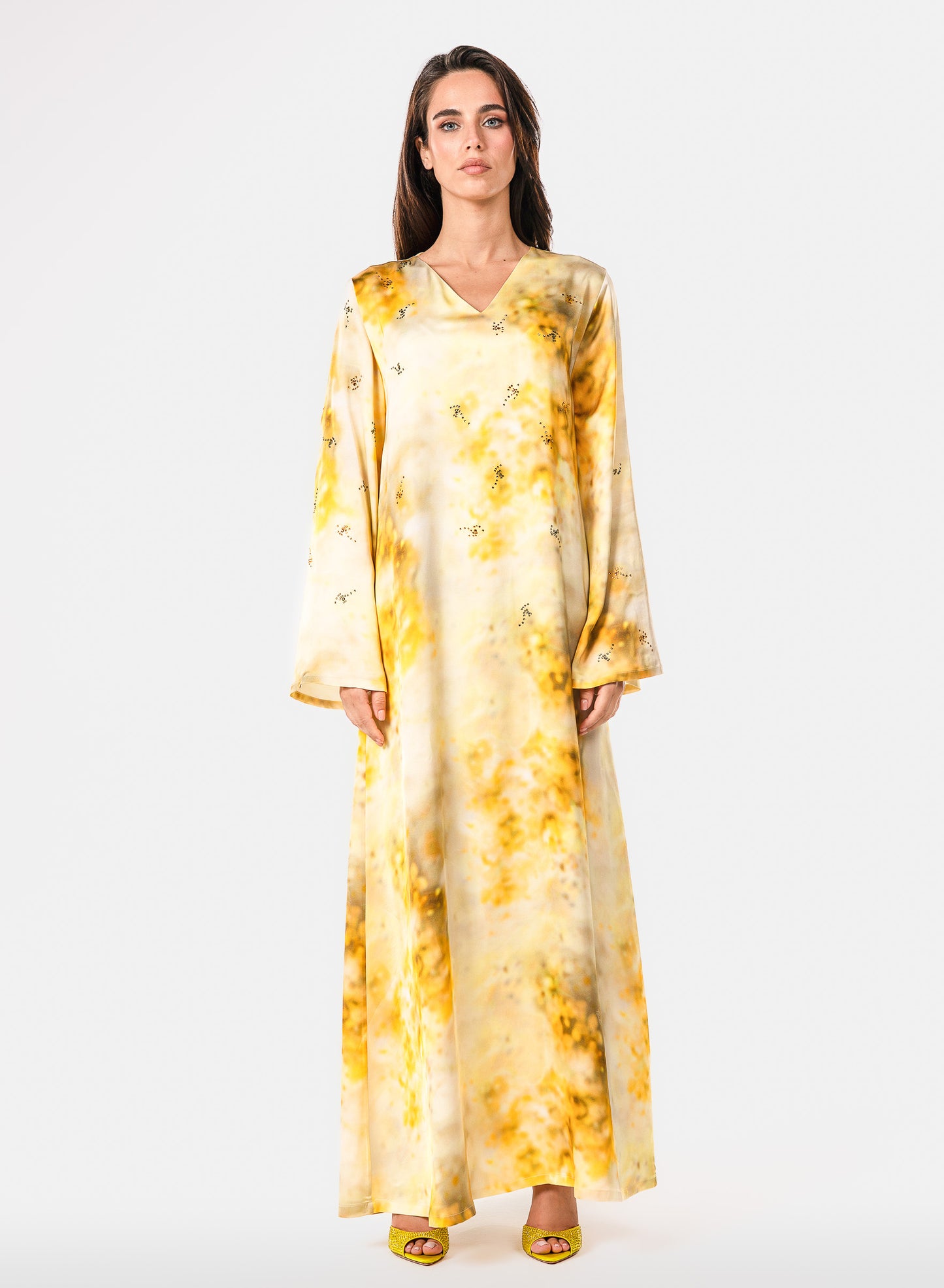 green emerald velvet dress Pinko One-Shoulder Dress / Yellow