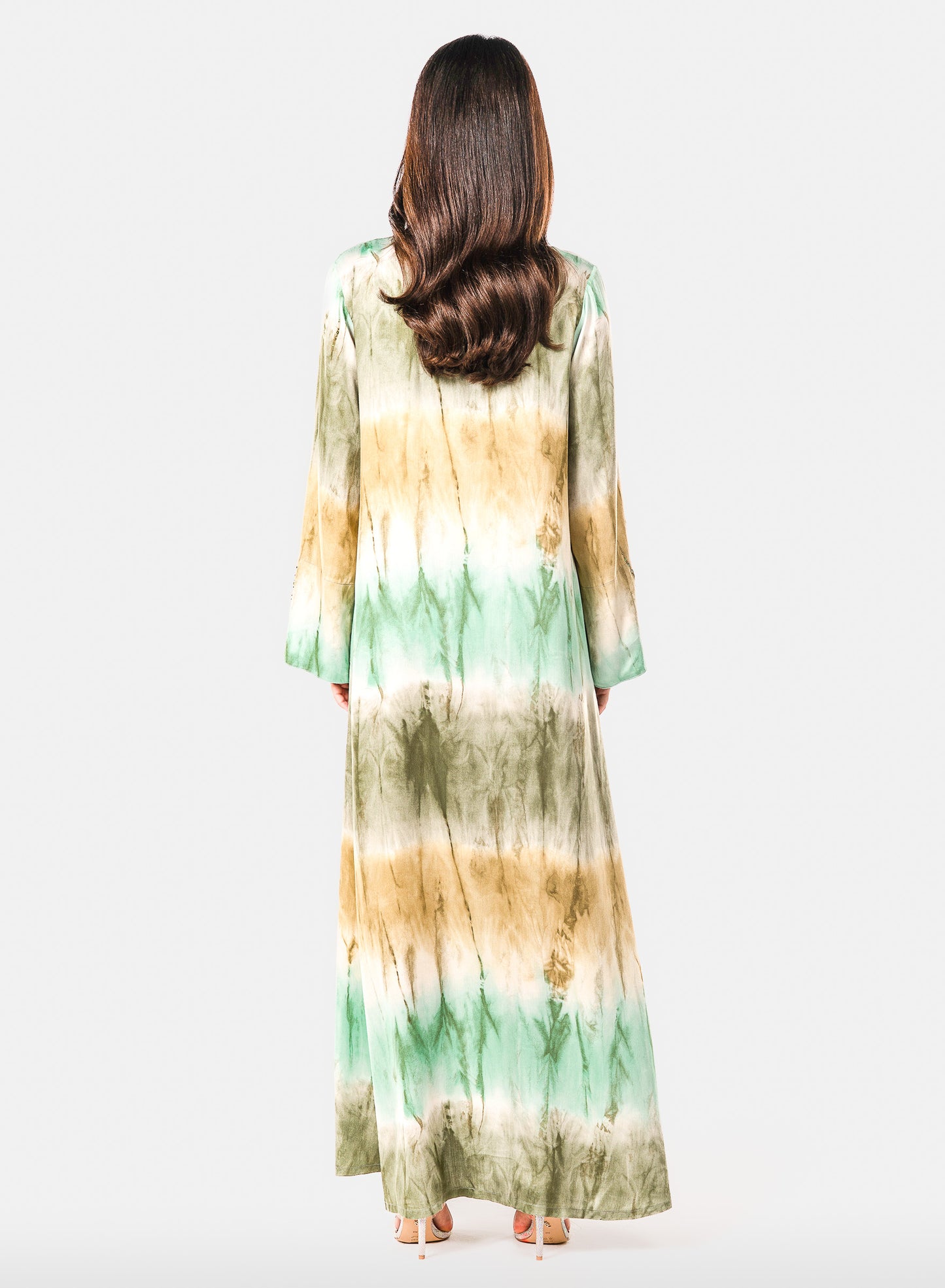 Italian Viscose Marble-Green Caftan