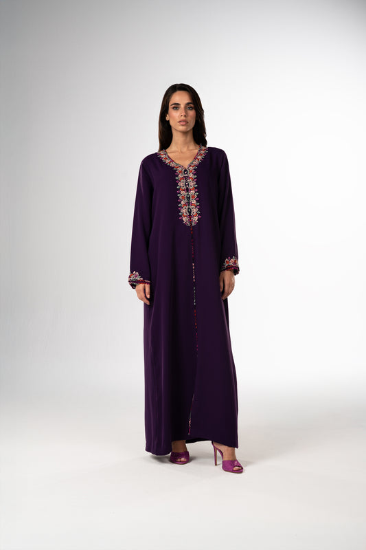 قفطان كريب أرجواني غامق