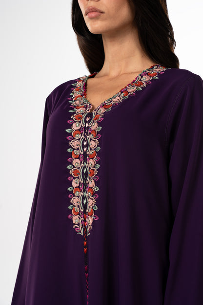 قفطان كريب أرجواني غامق