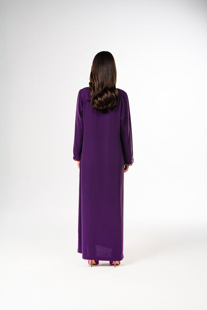 Dark Purple Crepe Caftan
