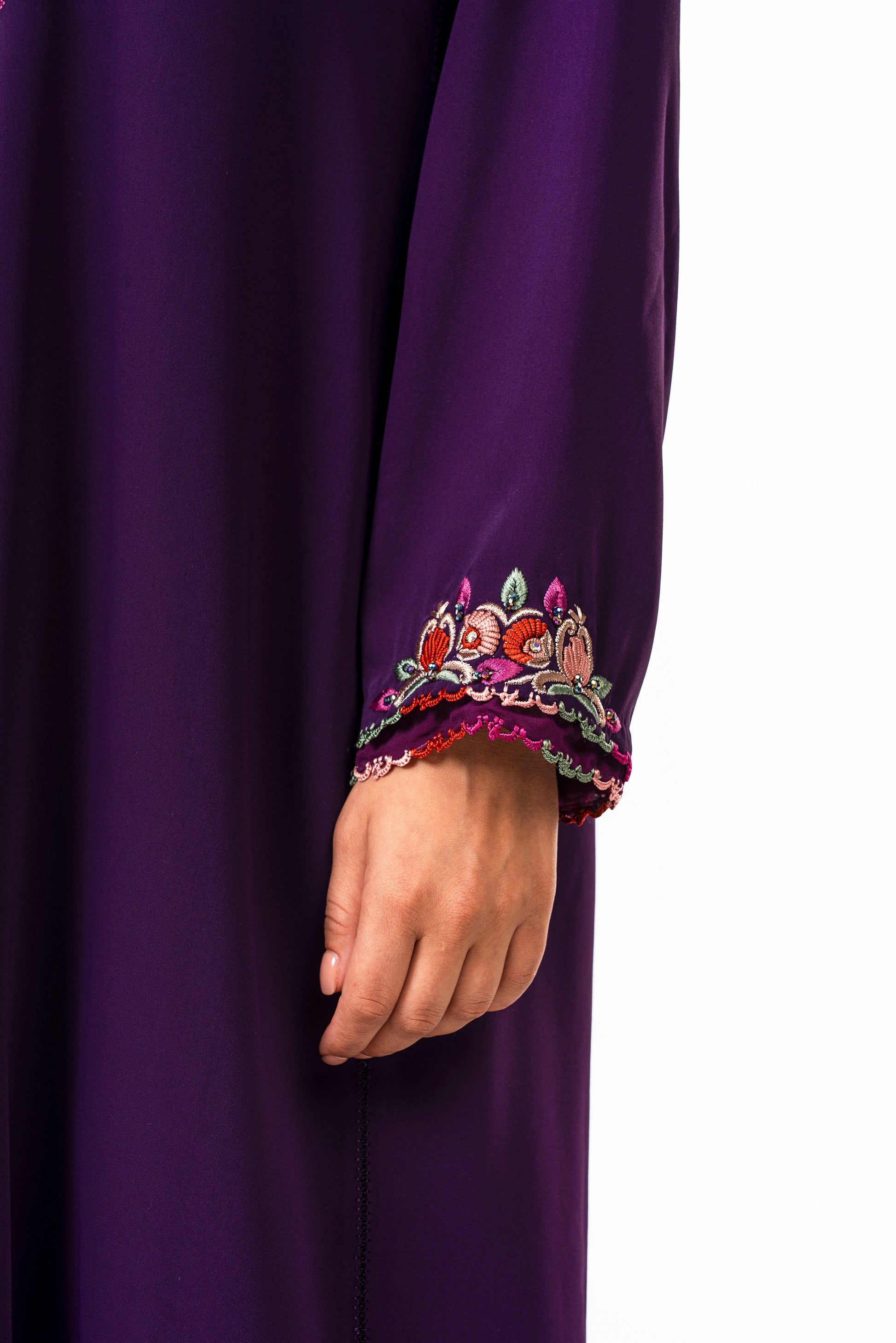 Dark Purple Crepe Caftan