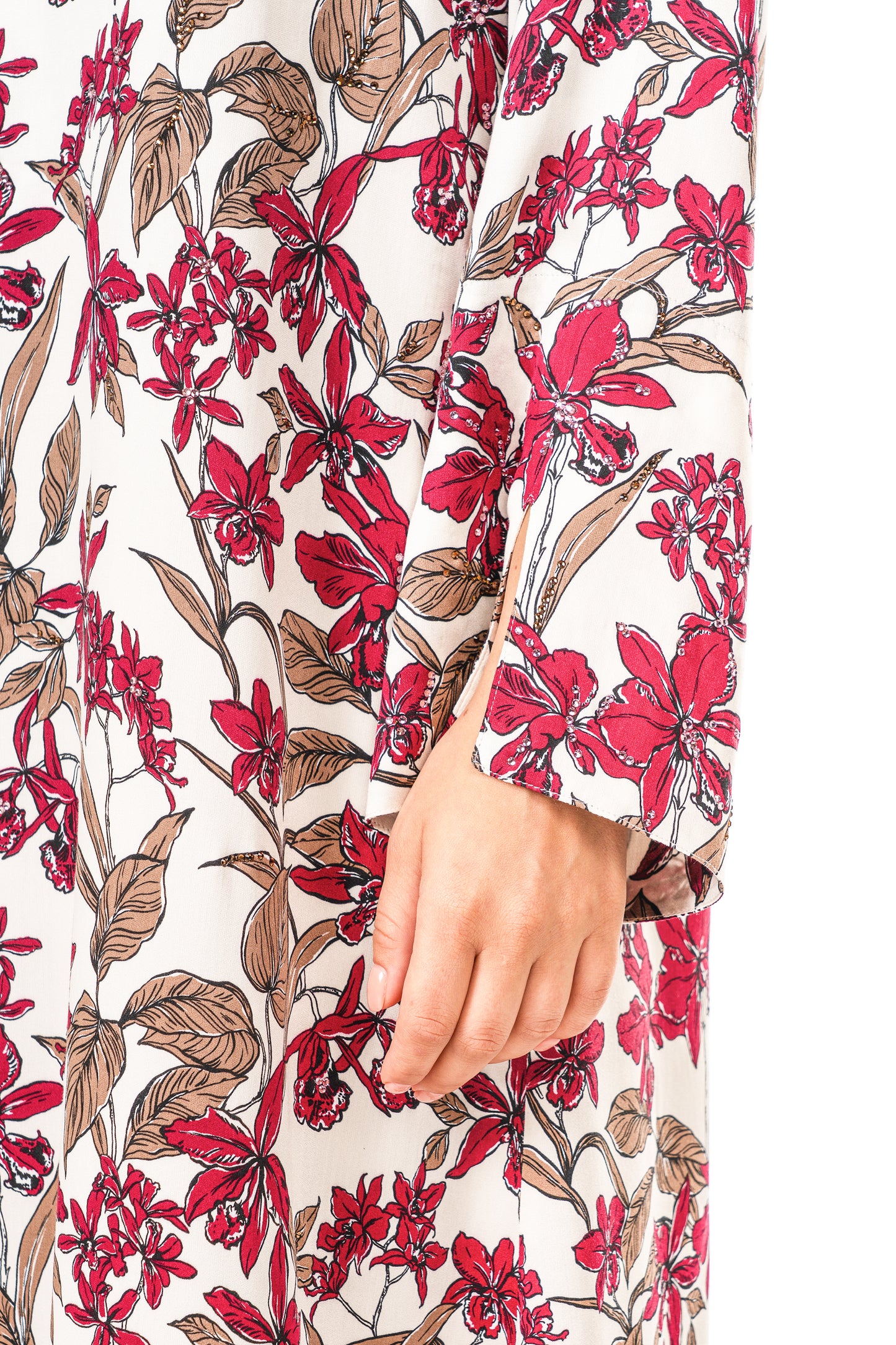 Italian Burgundy Orchid Viscose Satin Caftan