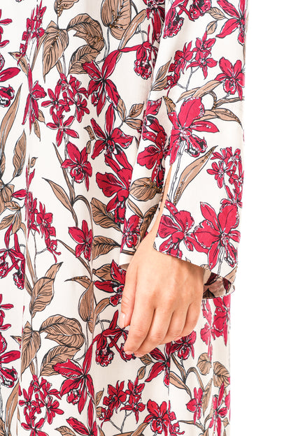 Italian Burgundy Orchid Viscose Satin Caftan