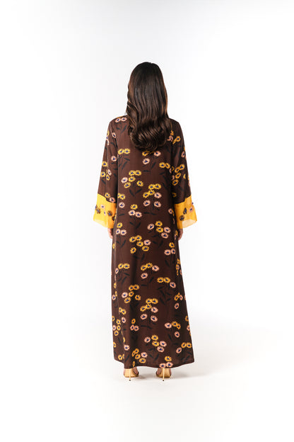 Italian Golden Meadow Embroidered Viscose Caftan