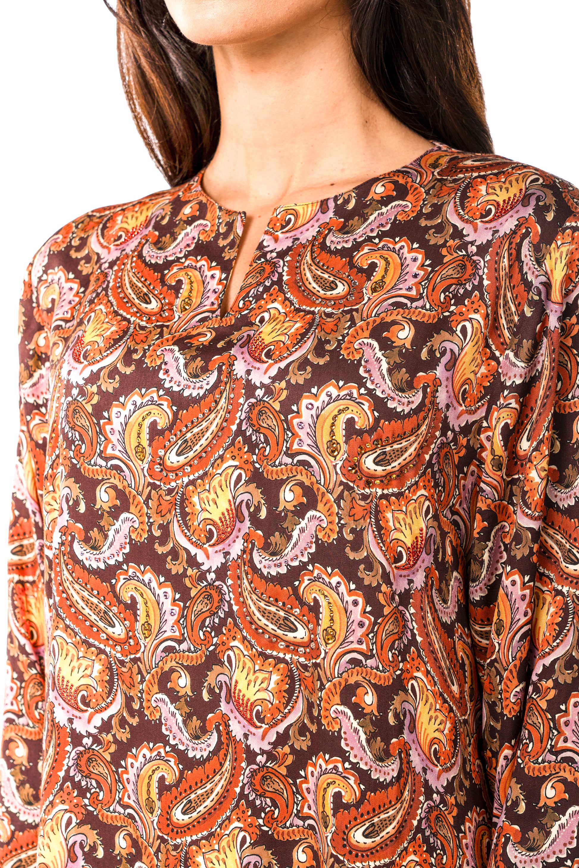 Italian Royal Paisley Viscose Caftan