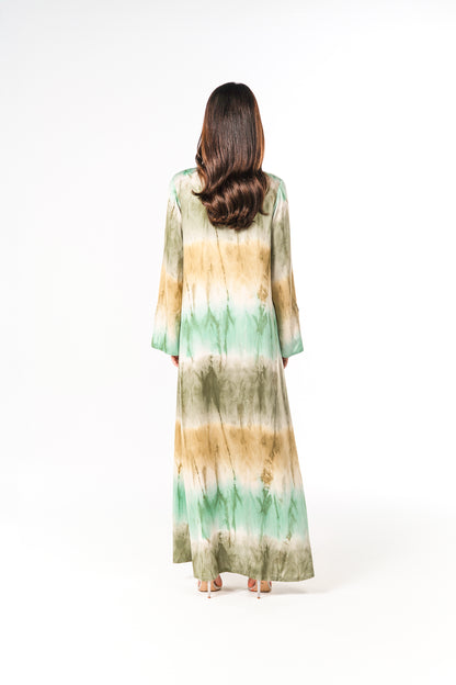 Italian Viscose Marble-Green Caftan