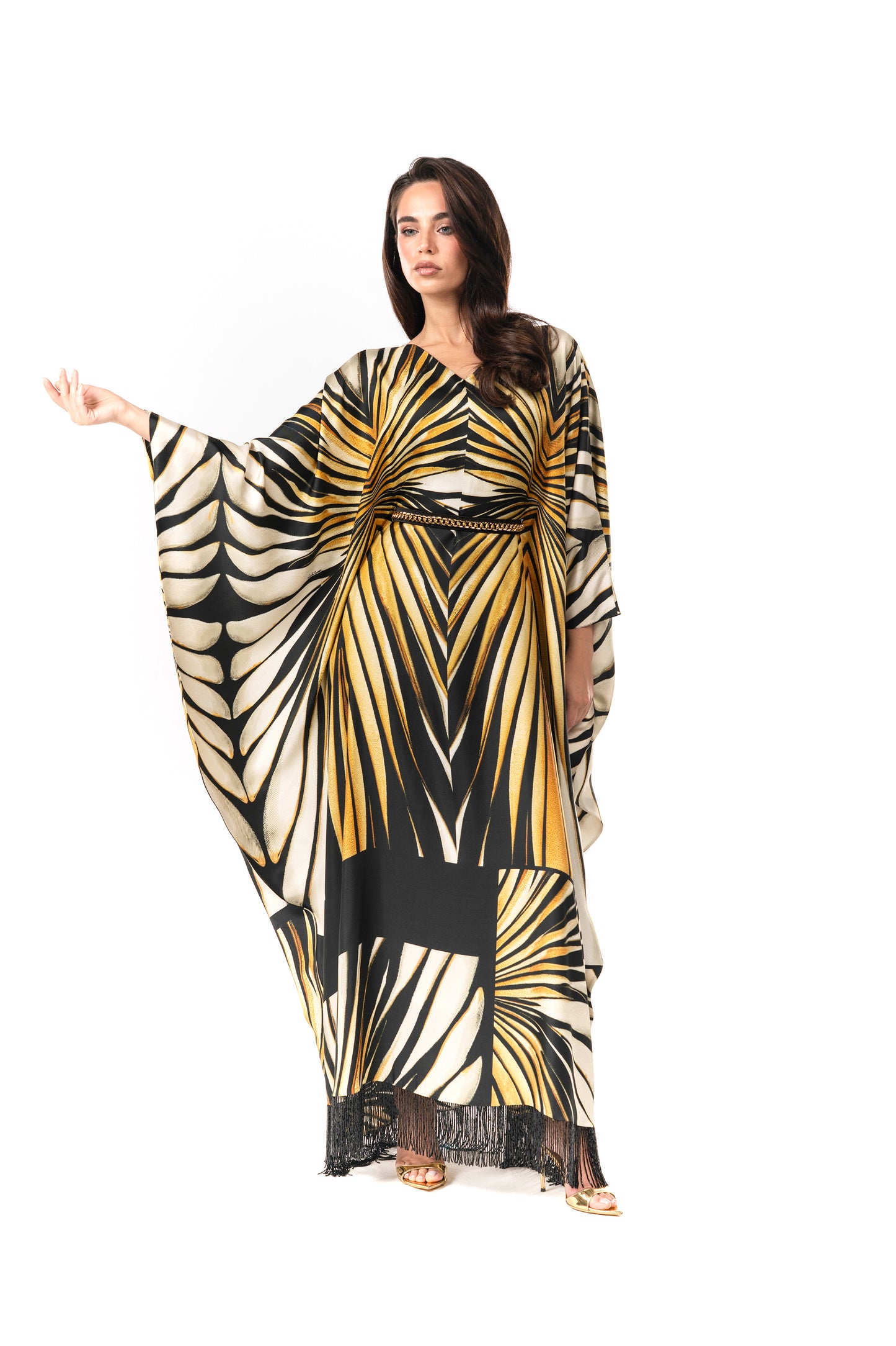 Roberto Cavalli Original Italian Twill Silk Caftan