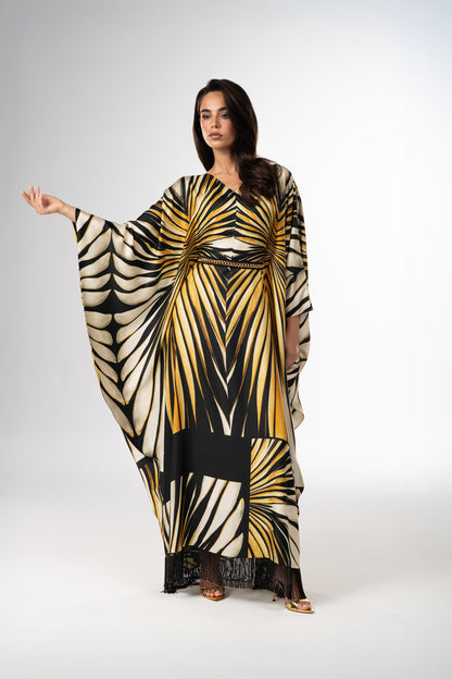Roberto Cavalli Original Italian Twill Silk Caftan – Limited Edition Handmade