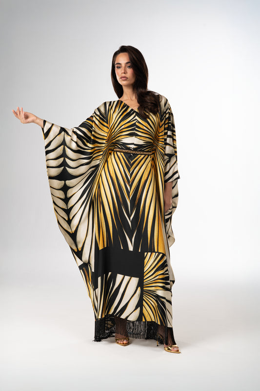 Roberto Cavalli Original Italian Twill Silk Caftan – Limited Edition Handmade