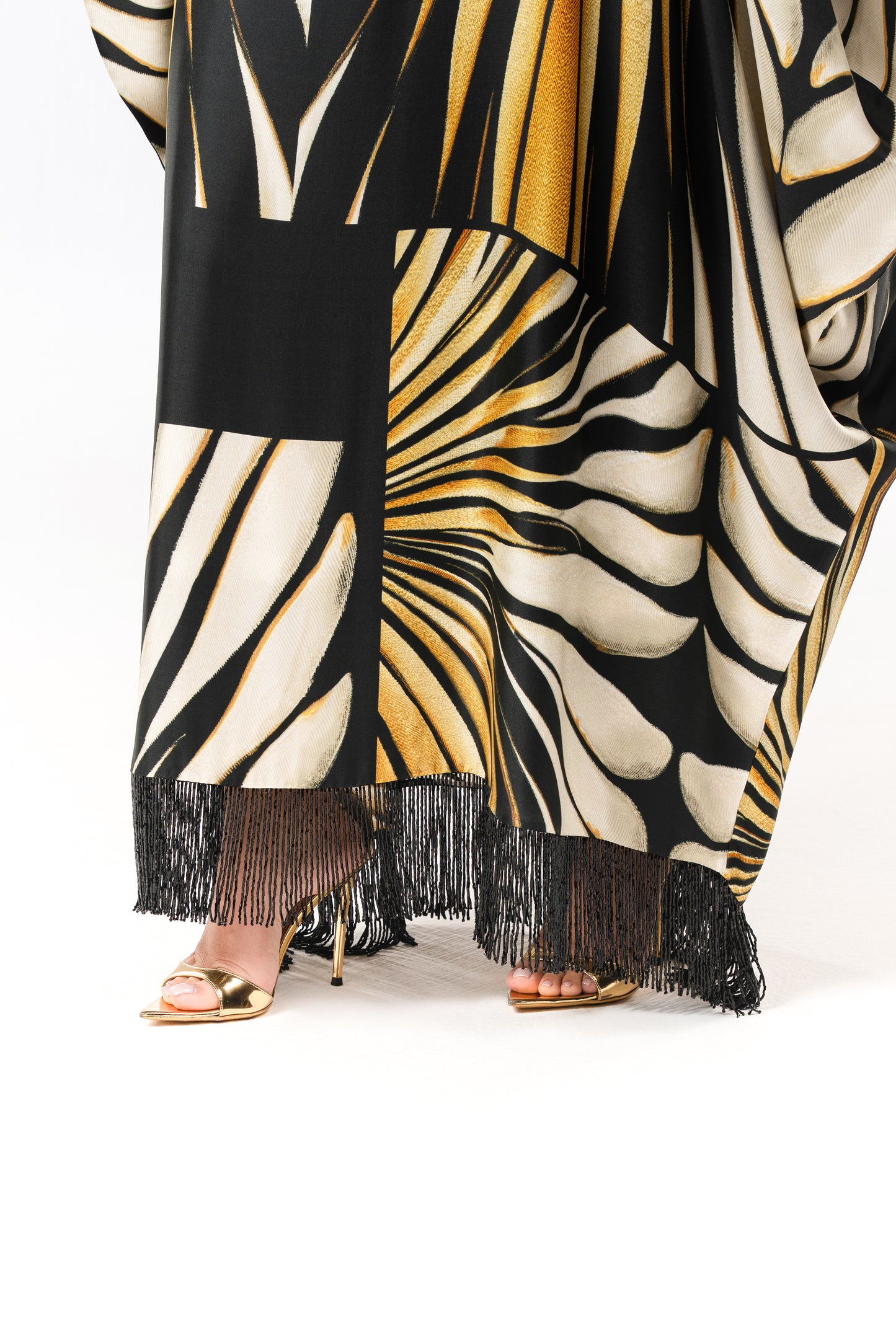 Roberto Cavalli Original Italian Twill Silk Caftan