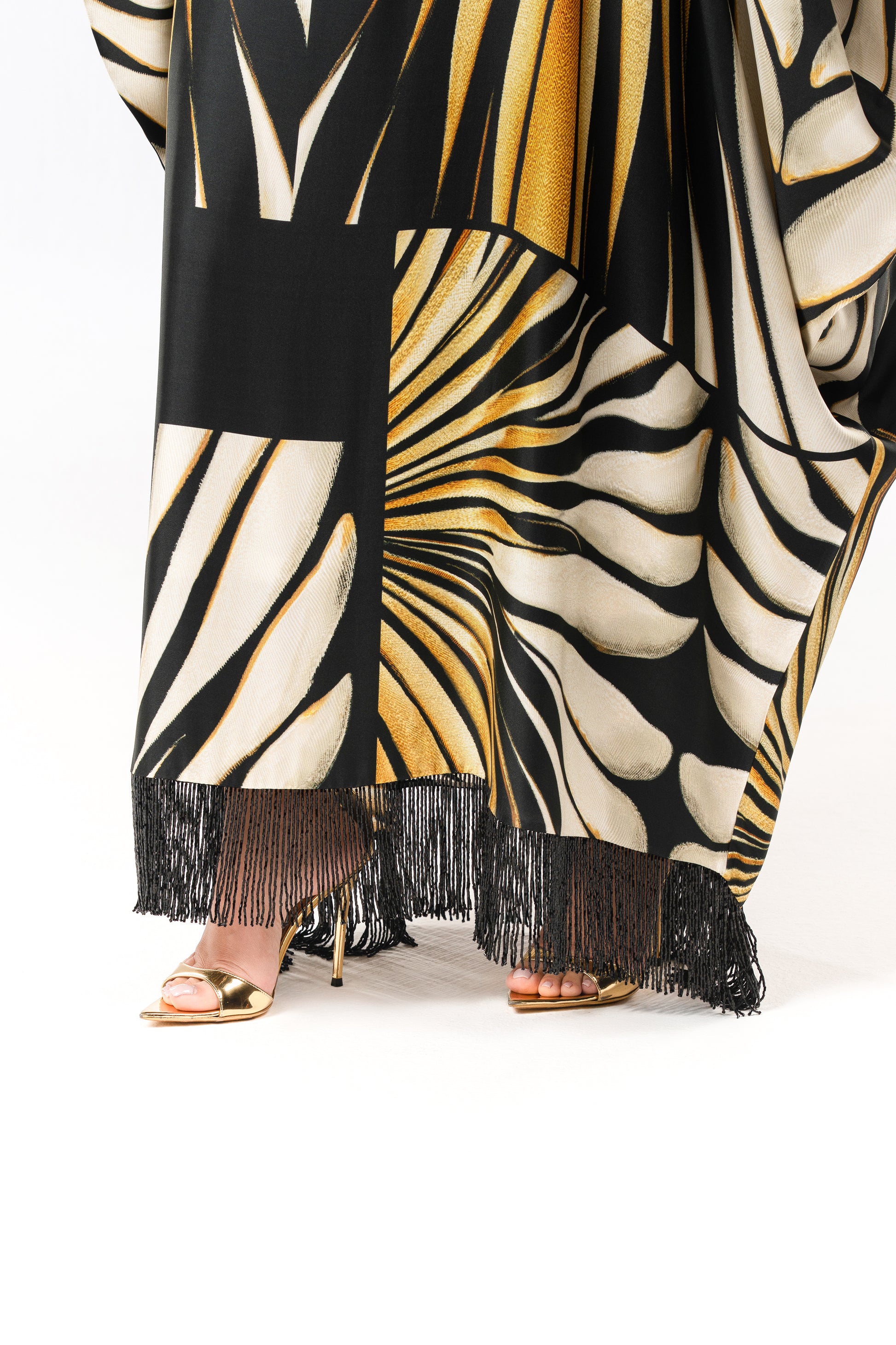 Roberto Cavalli Original Italian Twill Silk Caftan