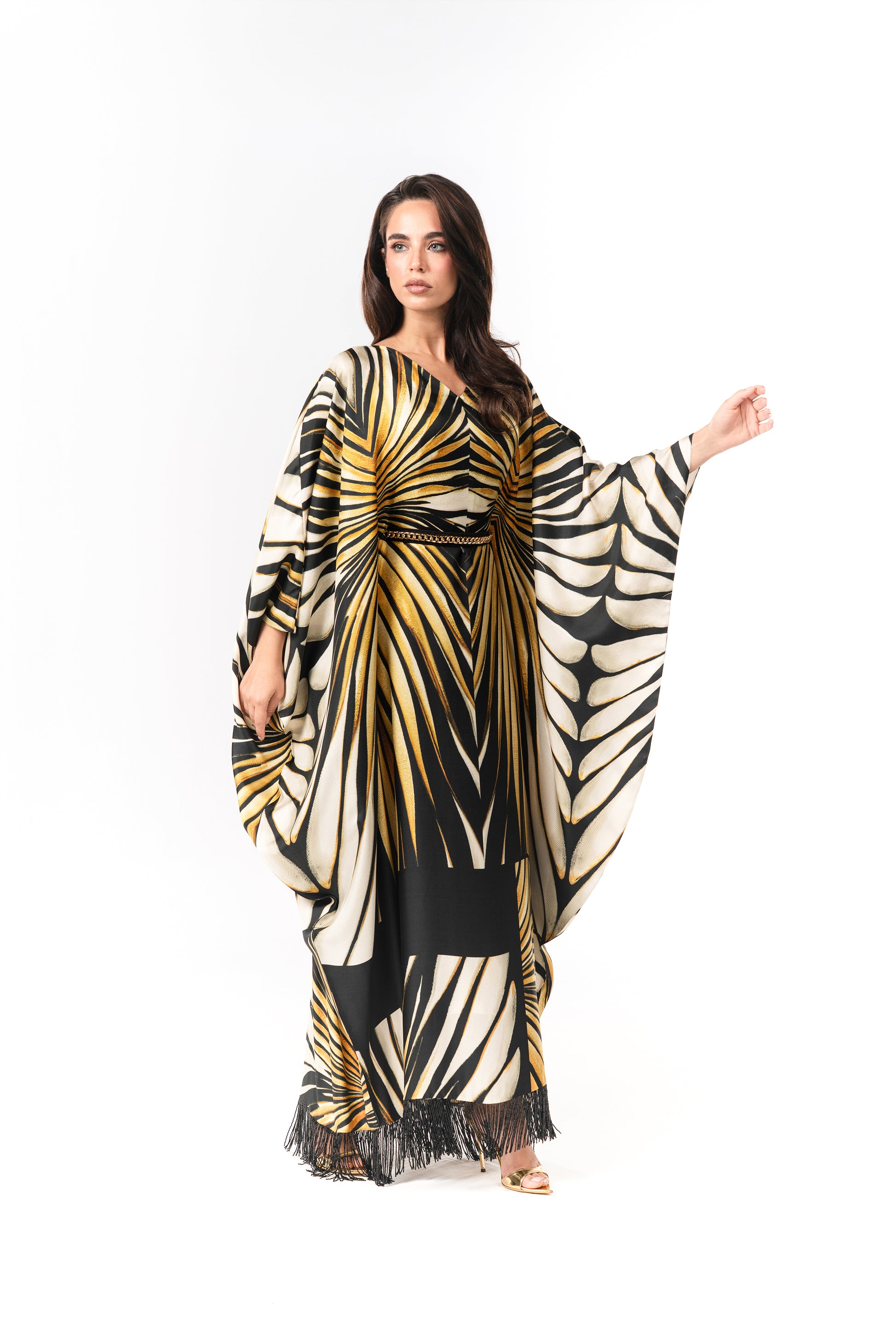 Roberto Cavalli Original Italian Twill Silk Caftan