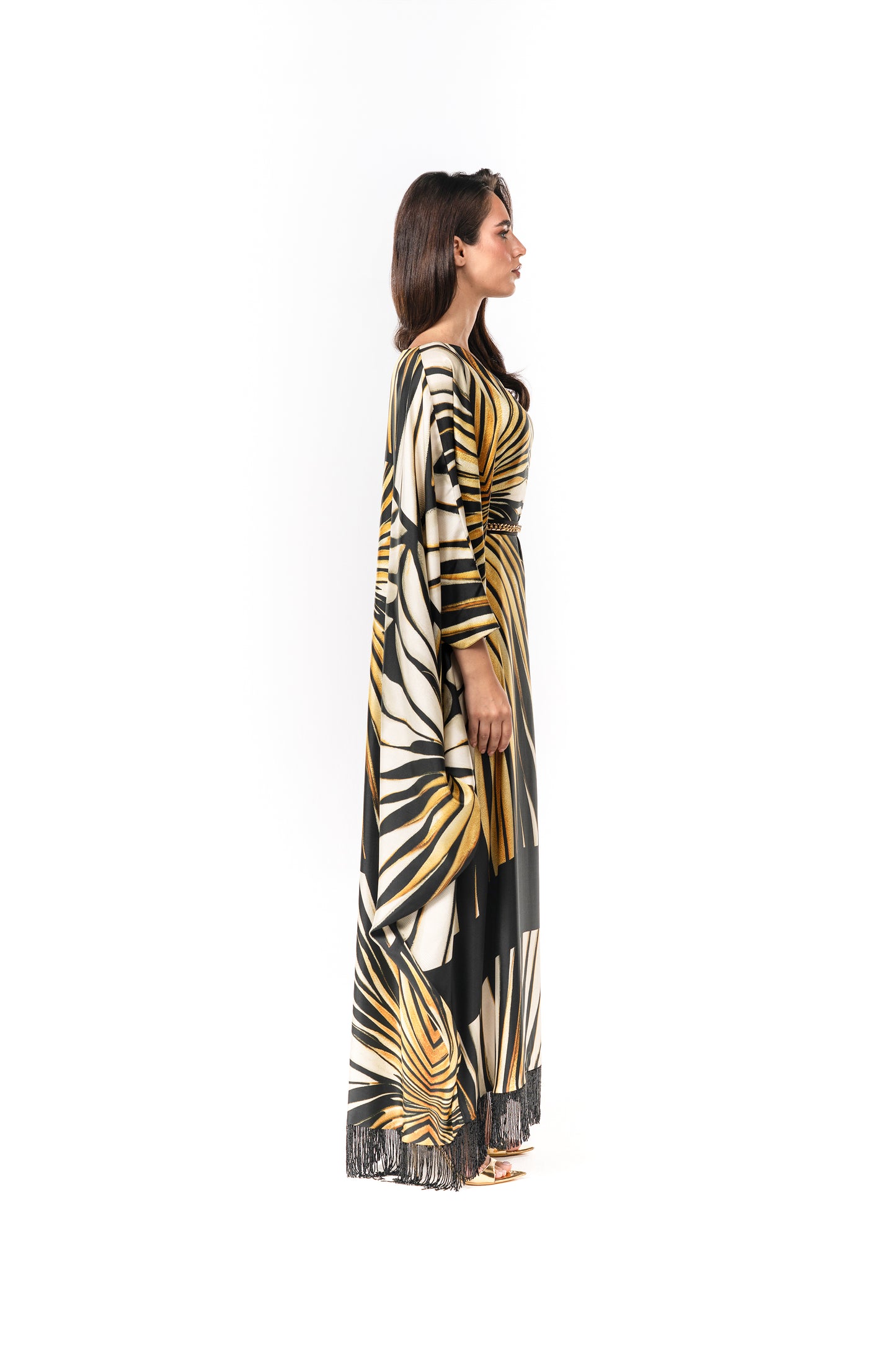 Roberto Cavalli Original Italian Twill Silk Caftan