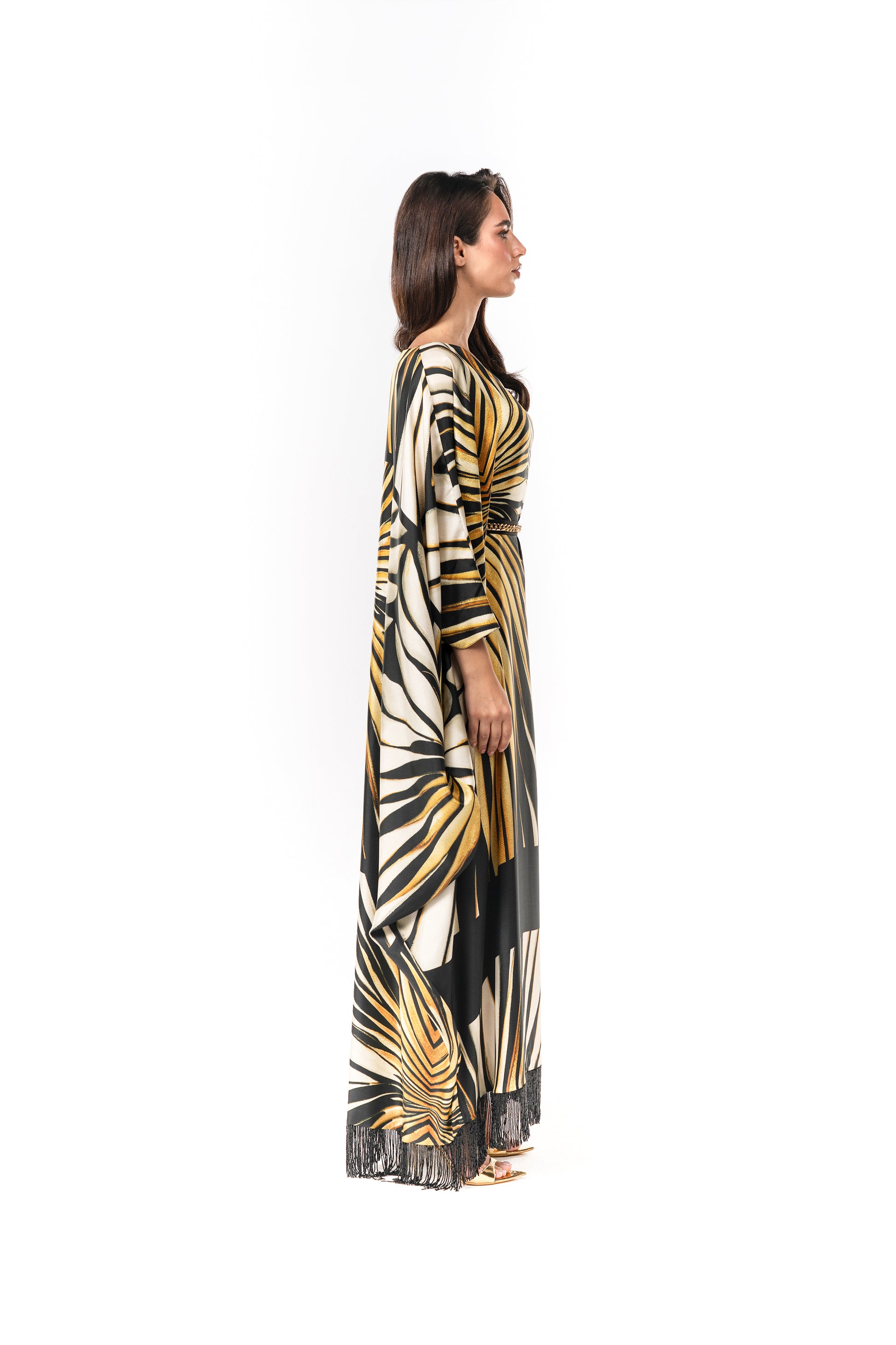 Roberto Cavalli Original Italian Twill Silk Caftan