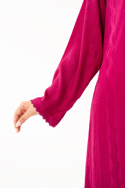 Fuchsia Caftan with Fuchsia Crystal - House of Caftan