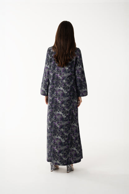 Grey Italian Cotton Jalabia - House of Caftan