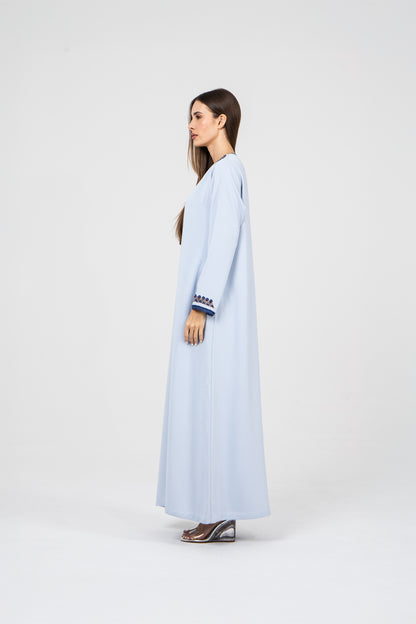 Powder Blue Crepe Caftan