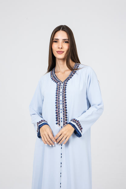Powder Blue Crepe Caftan